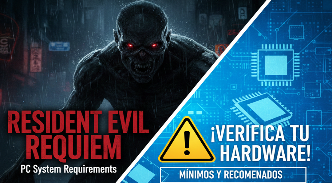 Resident Evil Requiem en PC: Requisitos Mínimos, Recomendados y Espacio en Disco – 2026