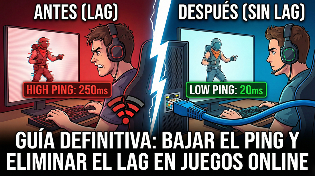 Guía Definitiva: Cómo Bajar el Ping y Eliminar los Tirones (Lag) en Juegos Online (2026)