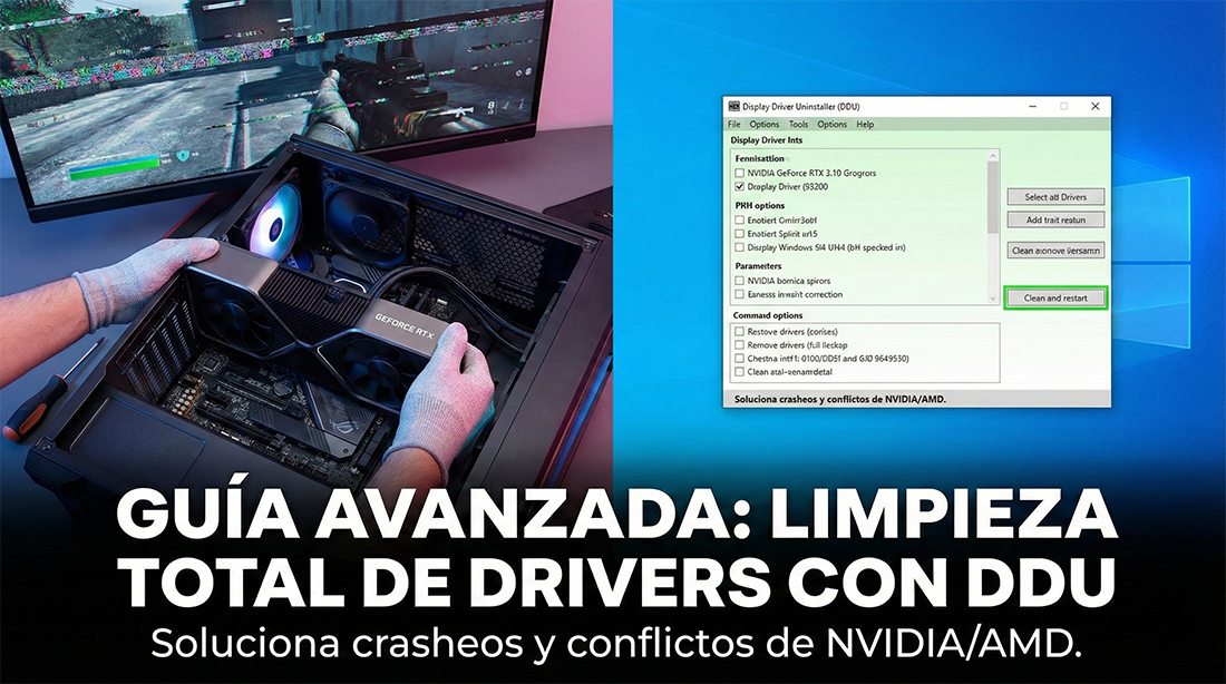 Guía Avanzada: Cómo usar DDU para una limpieza total de drivers NVIDIA/AMD (Solución a Crasheos)